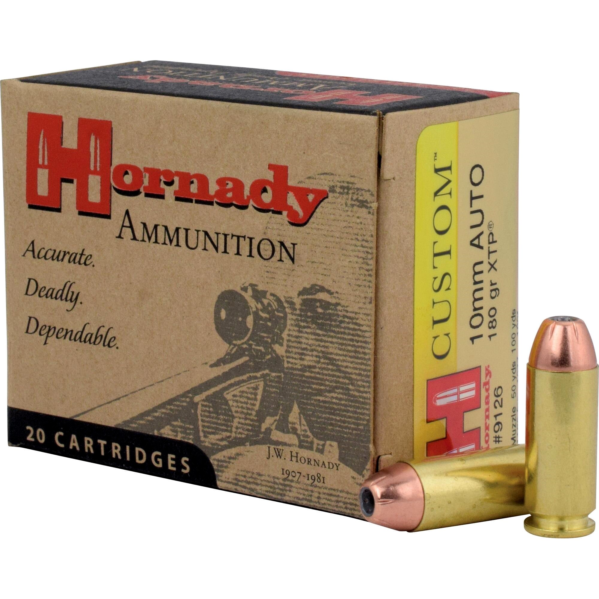 Hornady Custom 10mm Auto, 180gr, XTP HP, 20 Rounds – Liberty Guns