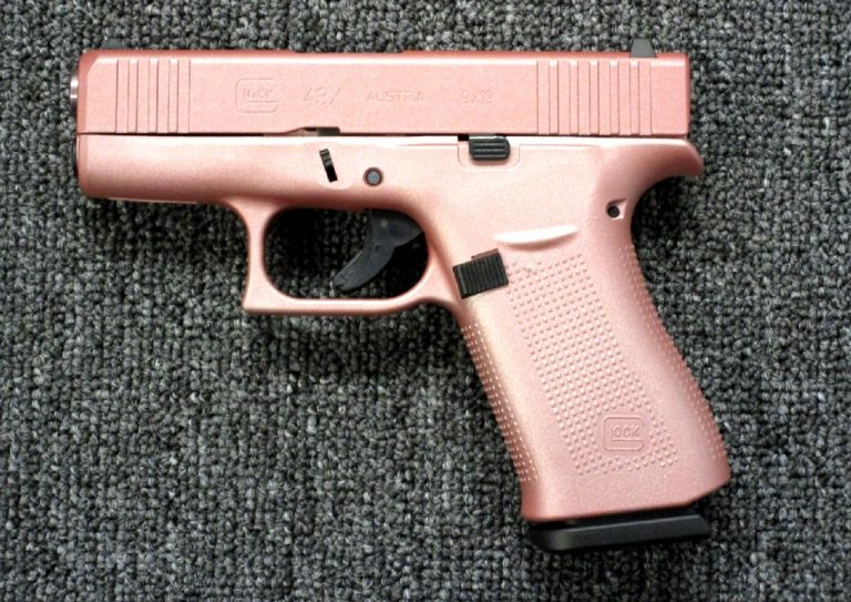 New Glock 43X, 9mm, 3.4″ Barrel, Polymer Frame, Rose Gold Finish, Fixed