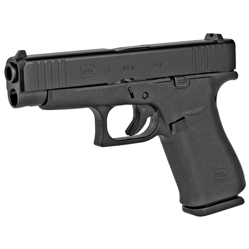 New Glock 48 Compact, 9mm, 4.2″ Barrel, Polymer Frame, Black Finish, 10 ...