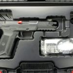 Preowned, Like New, Ruger 57, Semi-Automatic, Double Action, Full Size, 5.7x28mm, 4.9″ Barrel, Glass Filled Nylon Frame, Black Finish, 20 Rounds, 2 Magazines, Ambidextrous Safety, Fiber Optic Front & Adjustable Rear Sights: Sold Sold Firearms