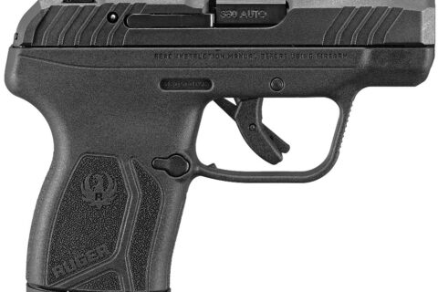 New Ruger LCP MAX Compact Pistol, .380 ACP, 2.8″ Barrel, Black Oxide Finish, Tritium Front Sight with White Outline and Drift Adjustable Rear Sight, Integrated Trigger Safety, 10 Rounds, 1 Magazine, Includes Soft Pocket Holster and Magazine Loader: Only $389!