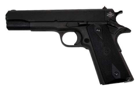 New Rock Island GI Entry M1911A1 Full Size Pistol, .45 ACP, 5.0″ Barrel, Rubber Grips, Manual Safety, Black Parkerized Finish, 8 Rounds, 1 Magazine: Only $389!