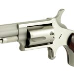 New North American Arms Mini Revolver, .22 LR, Single Action, 1.6″ Barrel, Stainless Steel w/ Matte Silver Finish, Wood Grips, Fixed Sights, 5 Rounds: Only $279!