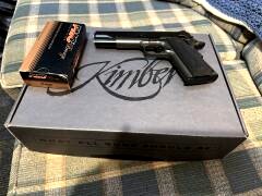Kimber custom LW shadow ghost 45 ACP. Brand new never fired with a full box of 45 auto 230 grain pmc’s. Need to get $650 for all
