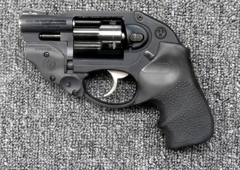 Preowned, Excellent Condition, Ruger LCR Small Frame Revolver, 38 Special +P, 1.9″ Stainless Steel Barrel, Aluminum Frame and Stainless Steel Cylinder, Matte Black Finish, Hogue Tamer Monogrip, U-Notch Integral Rear & Ramp Front Sight, 5 Rounds, Laser: Only $579!