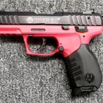 Preowned, Excellent Condition, Ruger SR22 Semi-Automatic Pistol, .22 LR, 3.5″ Barrel, 10 Rounds, 2 Magazines, SA/DA, External Safety/Decocker, Adjustable Rear Sight, Raspberry Finish: Only $279! .22LR