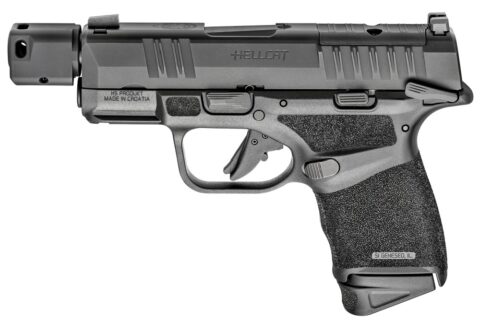 New Springfield Hellcat RDP Micro-Compact Pistol, 9mm, 3.8″ Hammer Forged Barrel, Black Melonite Finish, Optics Ready, Front Tritium Night Sight, Tactical Rack U-Notch Rear Sight, Manual Safety, Compensator, 11 & 13 Rounds, 2 Magazines: Only $569!