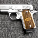 Preowned, Like New, Kimber Micro 9 Raptor Metal Frame Sub-Compact Pistol, 9mm, 3.2″ Stainless Steel Match Grade Barrel, Satin Silver Finish, Zebrawood Grips, Tritium Night Sights, Ambidextrous Manual Safety, 7 Rounds, 2 Magazines: Only $597!