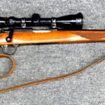 Preowned, Very Good Condition, Ruger 77 Bolt-Action Rifle, .22 Hornet, 20″ Barrel, Checkered Walnut Stock, 6 Rounds, 1 Magazine, Tasco 3-12X40 Scope, Sling: Sold Sold Firearms