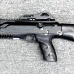 Preowned, Excellent Condition, Hi-Point 995P Semi-Automatic Pistol w/ Brace, 9mm, 13.3″ Threaded Barrel, Matte Black Finish, Blade Style Pistol Brace, Manual Safety, Hi-Viz Sights, 10 & 20 Rounds, 2 Magazines: Sold Sold Firearms