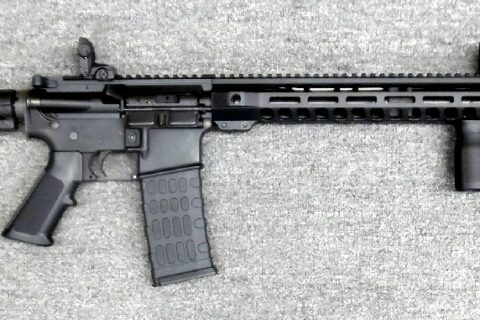 Preowned, Excellent Condition, DPMS Panther A-15 Semi-Automatic Rifle, .223/5.56 NATO, 16″ Barrel w/ 13.5″ Aluminum M-LOK Handguard, 30 Rounds, 1 Magazine, Magpul Vertical Forgrip, Magpul MBUS Flip-Up Sights: Only $397!
