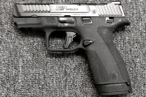 Preowned, Like New, Smith & Wesson Shield X Compact Pistol, 9mm, 3.6″ Barrel, 13 & 15 Round Magazines, Optics Ready, External Safety, Front Night Sight: Only $389!