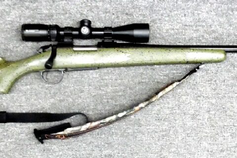 Preowned, Excellent Condition, Bergara B-14 Bolt-Action Rifle, 6.5 Creedmoor, 5 Rounds, 22″ Barrel, Green Synthetic Stock with Black Splatter Finish, Vortex Crossfire II 3-9X40 Scope, Sling: Only $689!