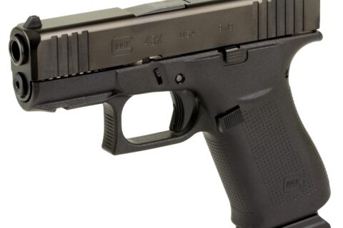 New Glock 43X Sub-Compact Pistol, 9mm, 3.41″ Marksman Barrel, Black nDLC Finish, Front Rail, No Finger Grooves, Fixed Sights, 15 Rounds, 2 Magazines: Only $489!