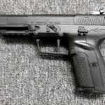 Preowned, Excellent Condition, FN Five-seveN Full Size Pistol, 5.7x28mm, 4.8″ Barrel, Polymer Frame, Black Finish, Adjustable Sights, Ambidextrous Safety, 20 Rounds, 3 Magazines: Only $879! 5.7X28mm